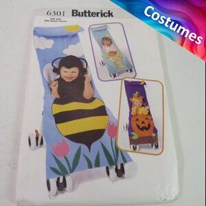 Butterick 6301 Sewing Pattern Baby Stroller Costumes Mermaid, Bee, Pumpkin